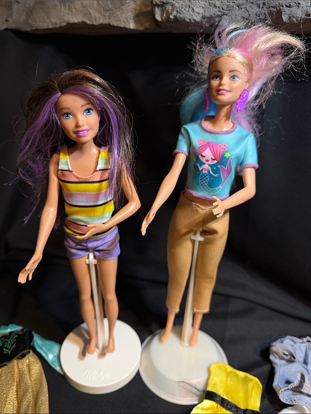 Barbie Babysitters Skipper & Fantasy Hair Barbie~Clothes Lot